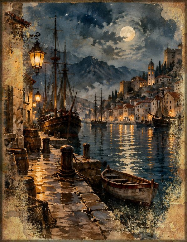 Ports and Harbors Junk Journal Kit: Scrapbook Paper - Pirates and Privateers - Commercial Use — image 3