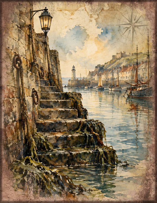 Ports and Harbors Junk Journal Kit: Scrapbook Paper - Pirates and Privateers - Commercial Use — image 8