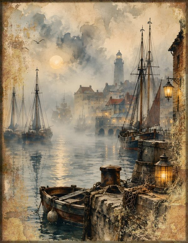 Ports and Harbors Junk Journal Kit: Scrapbook Paper - Pirates and Privateers - Commercial Use — image 9