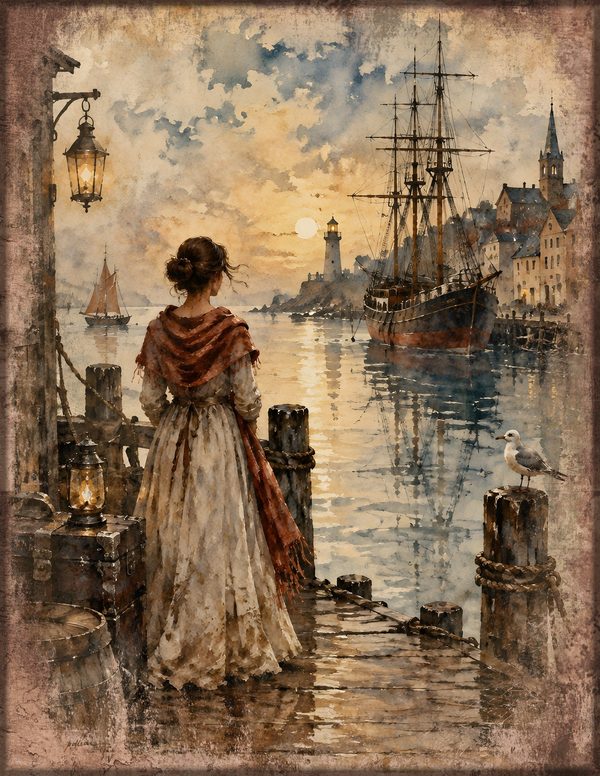 Ports and Harbors Junk Journal Kit: Scrapbook Paper - Pirates and Privateers - Commercial Use — image 12