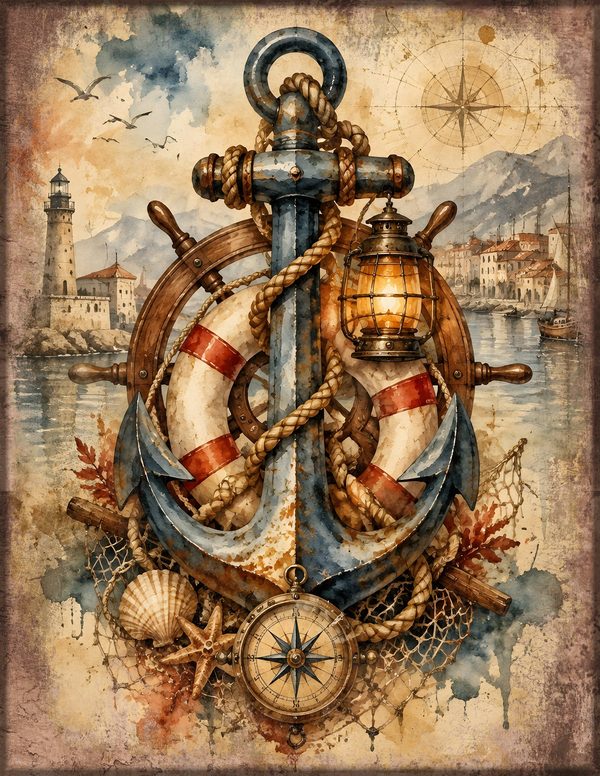 Ports and Harbors Junk Journal Kit: Scrapbook Paper - Pirates and Privateers - Commercial Use — image 16