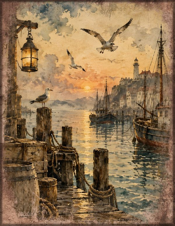 Ports and Harbors Junk Journal Kit: Scrapbook Paper - Pirates and Privateers - Commercial Use — image 18