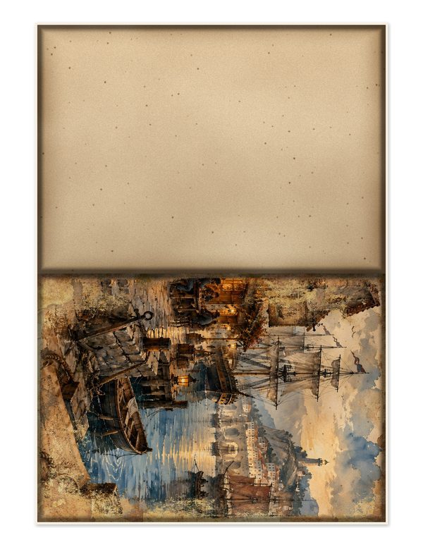 Ports and Harbors Junk Journal Kit: Scrapbook Paper - Pirates and Privateers - Commercial Use — image 21