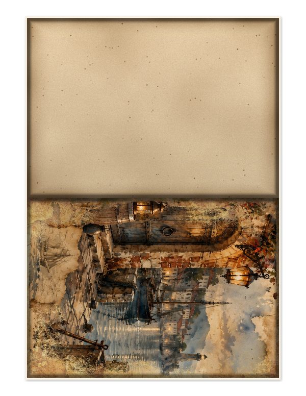 Ports and Harbors Junk Journal Kit: Scrapbook Paper - Pirates and Privateers - Commercial Use — image 25