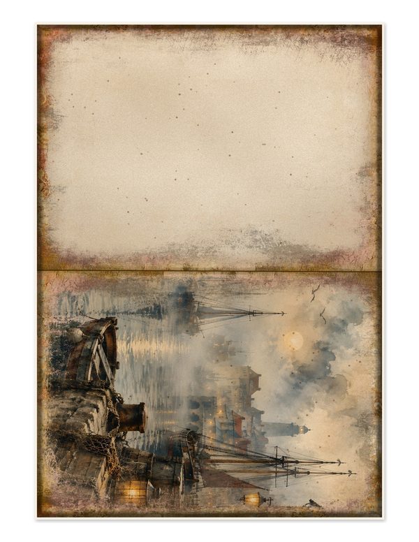 Ports and Harbors Junk Journal Kit: Scrapbook Paper - Pirates and Privateers - Commercial Use — image 29