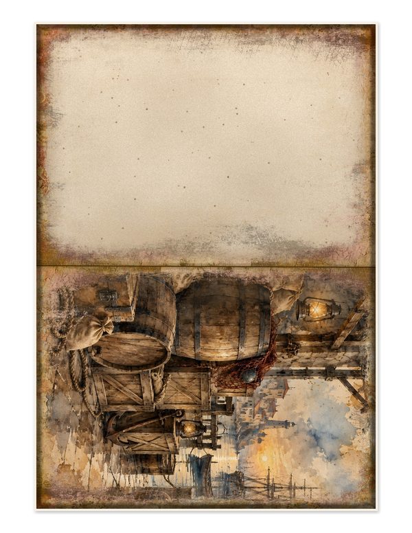 Ports and Harbors Junk Journal Kit: Scrapbook Paper - Pirates and Privateers - Commercial Use — image 30