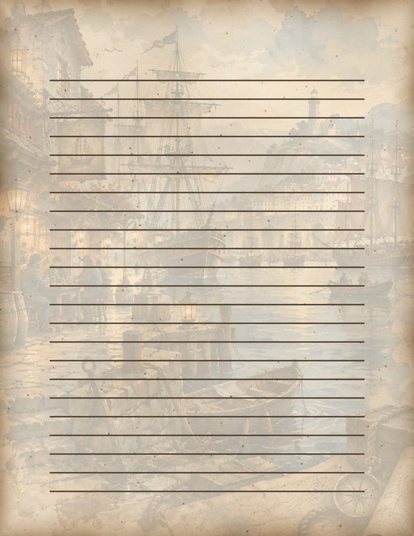 Ports and Harbors Junk Journal Kit: Scrapbook Paper - Pirates and Privateers - Commercial Use — image 54