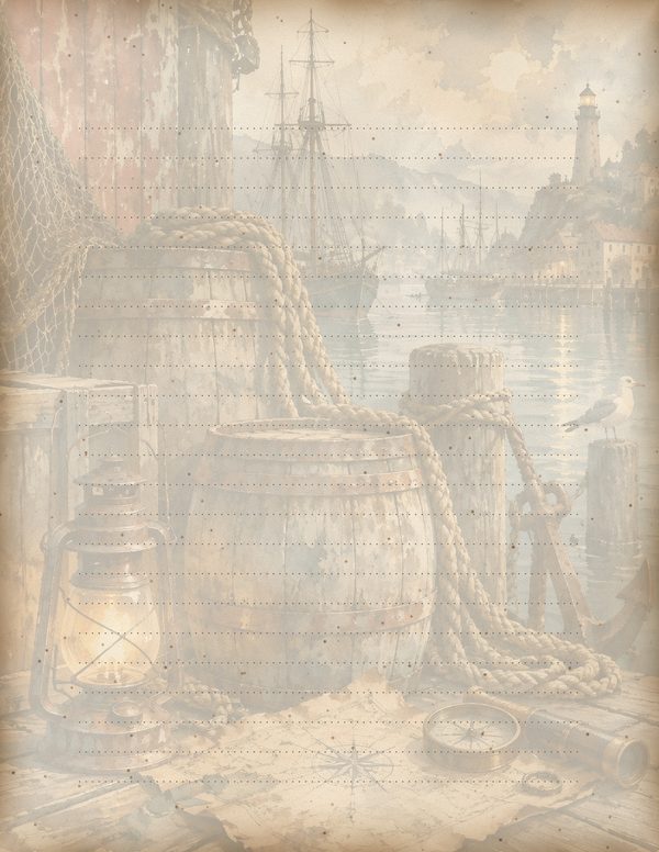 Ports and Harbors Junk Journal Kit: Scrapbook Paper - Pirates and Privateers - Commercial Use — image 55