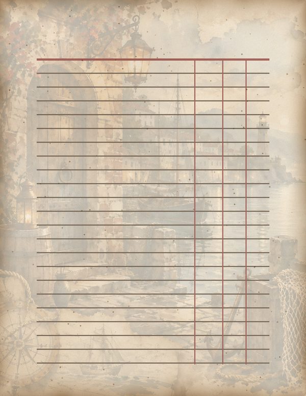 Ports and Harbors Junk Journal Kit: Scrapbook Paper - Pirates and Privateers - Commercial Use — image 58