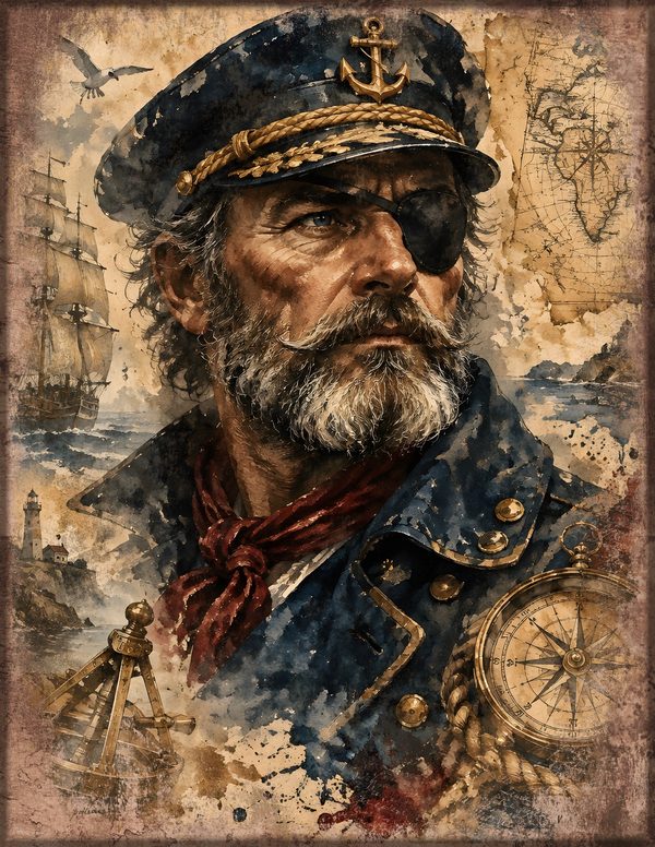 Pirate Captain Junk Journal Kit: Digital Scrapbook Paper - Pirates and Privateers - Commercial Use — image 6