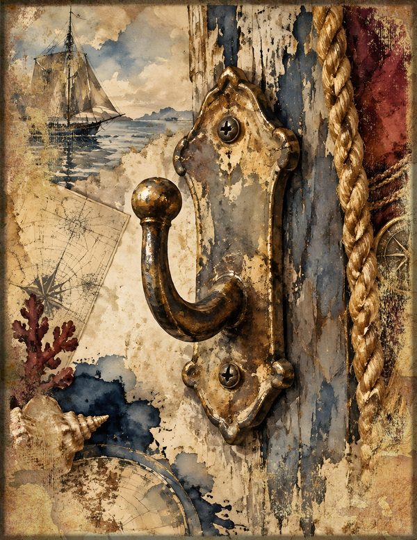Pirate Captain Junk Journal Kit: Digital Scrapbook Paper - Pirates and Privateers - Commercial Use — image 9