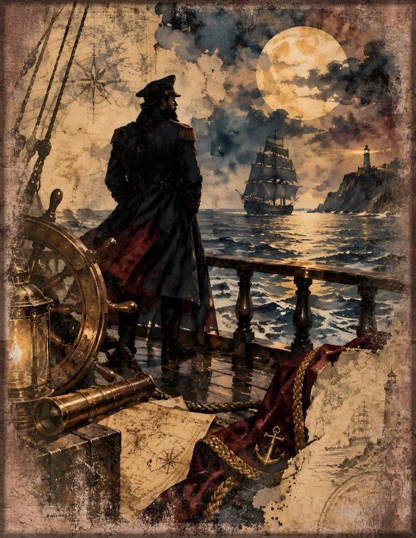 Pirate Captain Junk Journal Kit: Digital Scrapbook Paper - Pirates and Privateers - Commercial Use — image 10