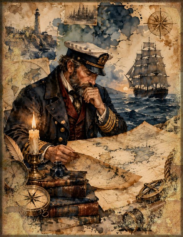 Pirate Captain Junk Journal Kit: Digital Scrapbook Paper - Pirates and Privateers - Commercial Use — image 13
