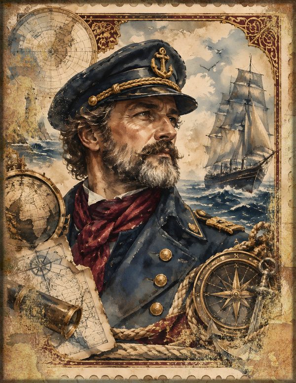 Pirate Captain Junk Journal Kit: Digital Scrapbook Paper - Pirates and Privateers - Commercial Use — image 15