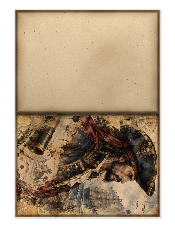 Pirate Captain Junk Journal Kit: Digital Scrapbook Paper - Pirates and Privateers - Commercial Use — image 21
