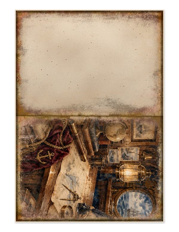 Pirate Captain Junk Journal Kit: Digital Scrapbook Paper - Pirates and Privateers - Commercial Use — image 27