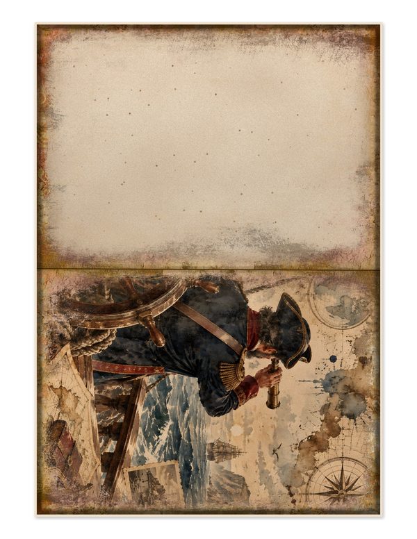 Pirate Captain Junk Journal Kit: Digital Scrapbook Paper - Pirates and Privateers - Commercial Use — image 28