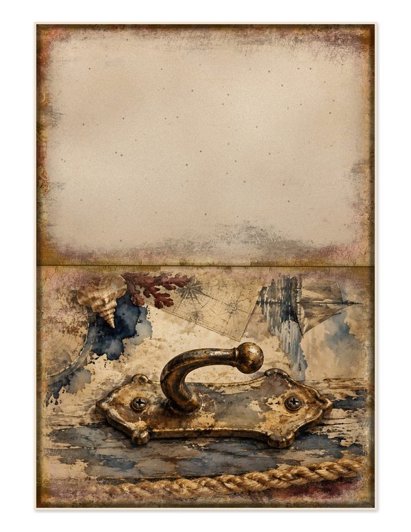 Pirate Captain Junk Journal Kit: Digital Scrapbook Paper - Pirates and Privateers - Commercial Use — image 29