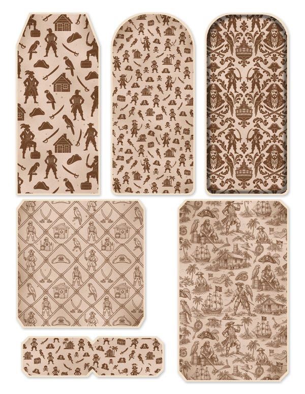 Pirate Captain Junk Journal Kit: Digital Scrapbook Paper - Pirates and Privateers - Commercial Use — image 44