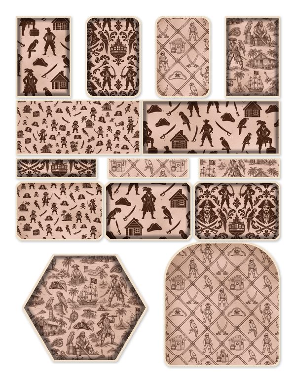 Pirate Captain Junk Journal Kit: Digital Scrapbook Paper - Pirates and Privateers - Commercial Use — image 45