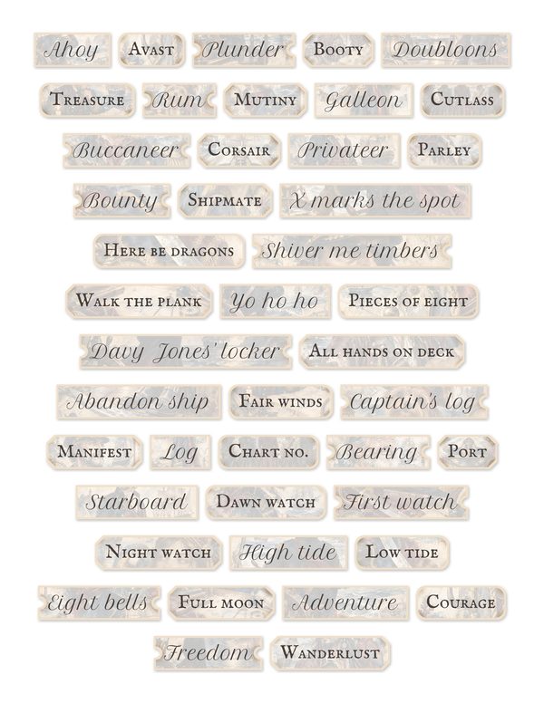 Pirate Captain Junk Journal Kit: Digital Scrapbook Paper - Pirates and Privateers - Commercial Use — image 52