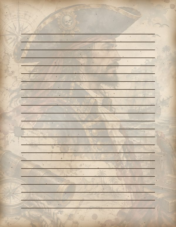 Pirate Captain Junk Journal Kit: Digital Scrapbook Paper - Pirates and Privateers - Commercial Use — image 54