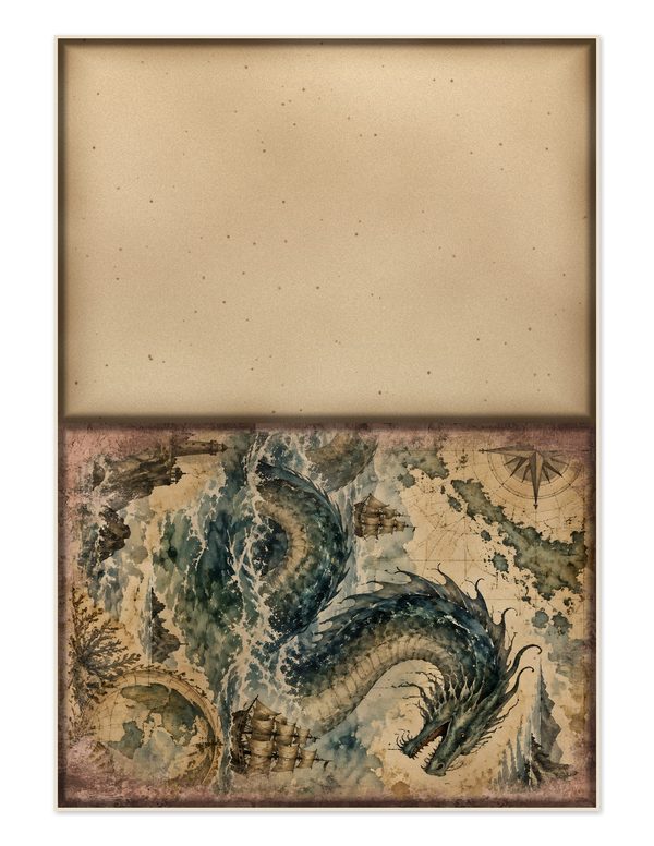 Sea Monsters Junk Journal Kit: Digital Scrapbook Paper - Pirates and Privateers - Commercial Use — image 22