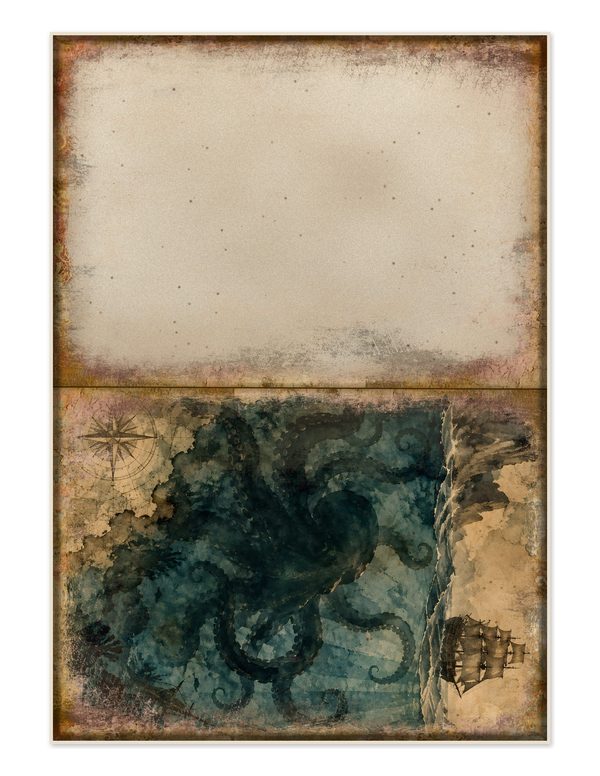 Sea Monsters Junk Journal Kit: Digital Scrapbook Paper - Pirates and Privateers - Commercial Use — image 29