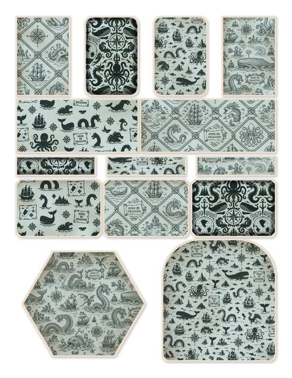 Sea Monsters Junk Journal Kit: Digital Scrapbook Paper - Pirates and Privateers - Commercial Use — image 45