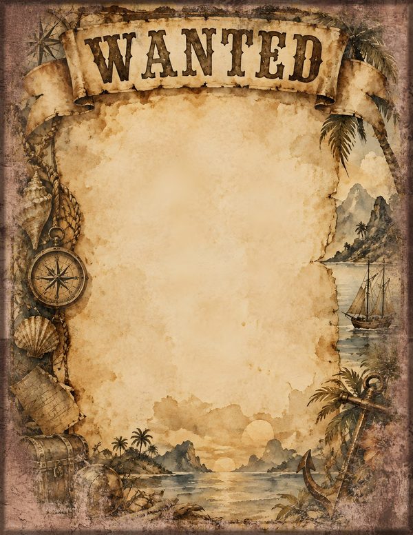 Wanted Posters Junk Journal Kit: Digital Scrapbook Paper - Pirates and Privateers - Commercial Use — image 10