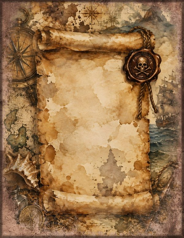 Wanted Posters Junk Journal Kit: Digital Scrapbook Paper - Pirates and Privateers - Commercial Use — image 16