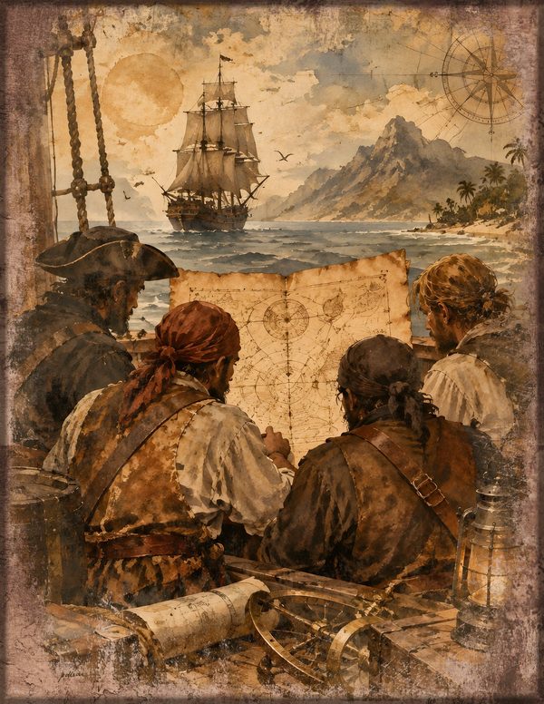 Wanted Posters Junk Journal Kit: Digital Scrapbook Paper - Pirates and Privateers - Commercial Use — image 20