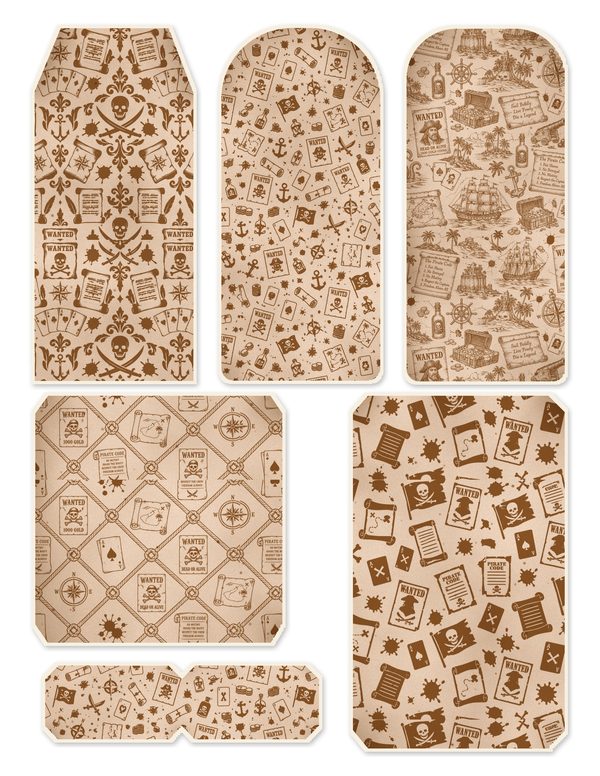 Wanted Posters Junk Journal Kit: Digital Scrapbook Paper - Pirates and Privateers - Commercial Use — image 44