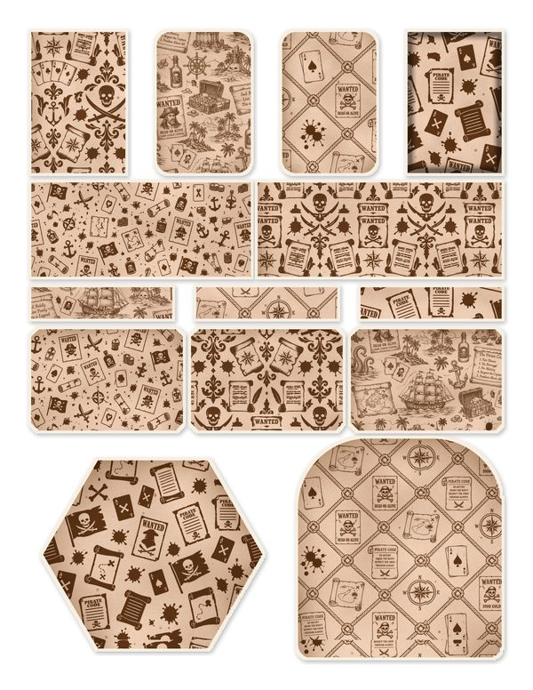 Wanted Posters Junk Journal Kit: Digital Scrapbook Paper - Pirates and Privateers - Commercial Use — image 45