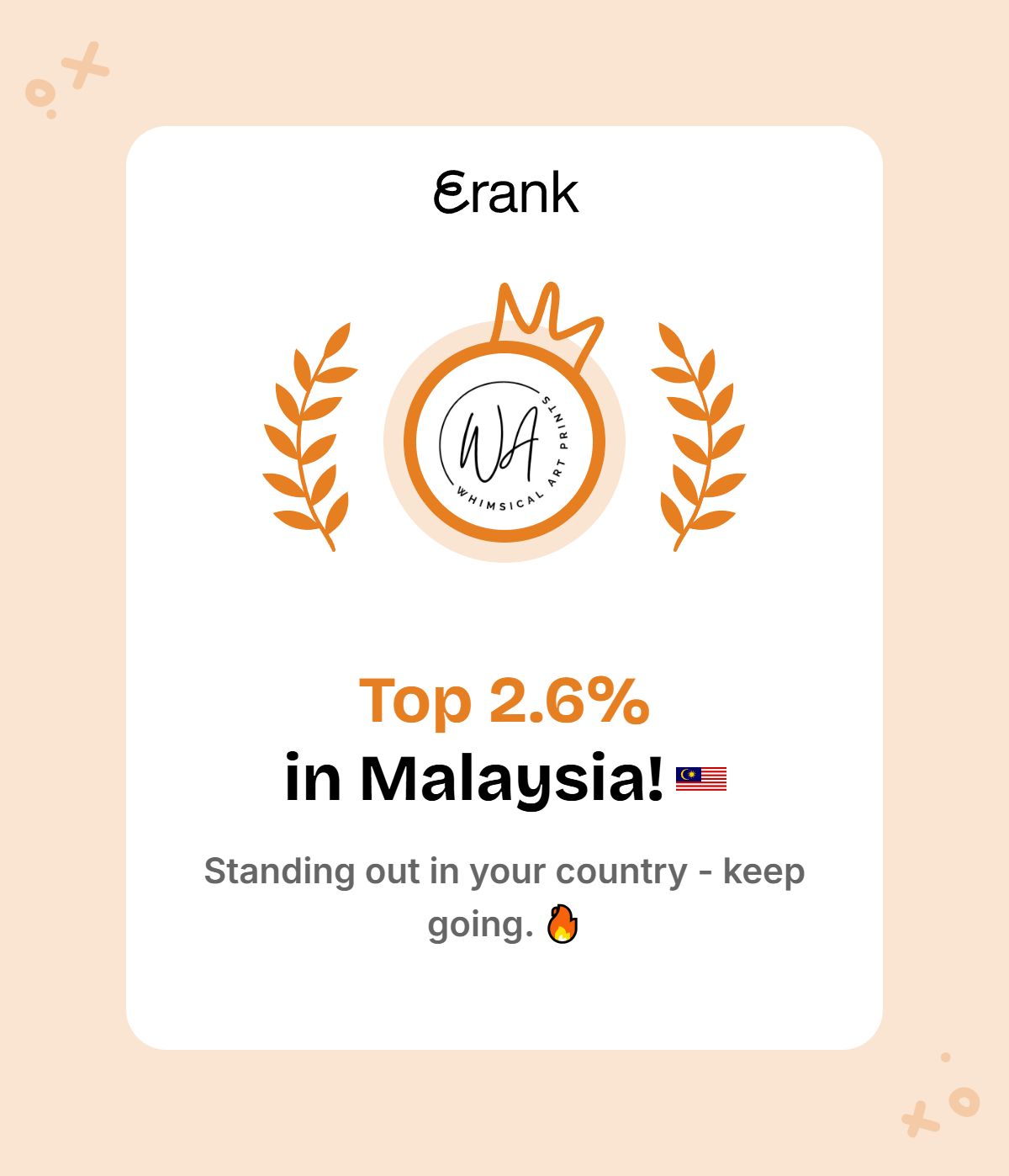 Top 2.6% of Etsy sellers in Malaysia